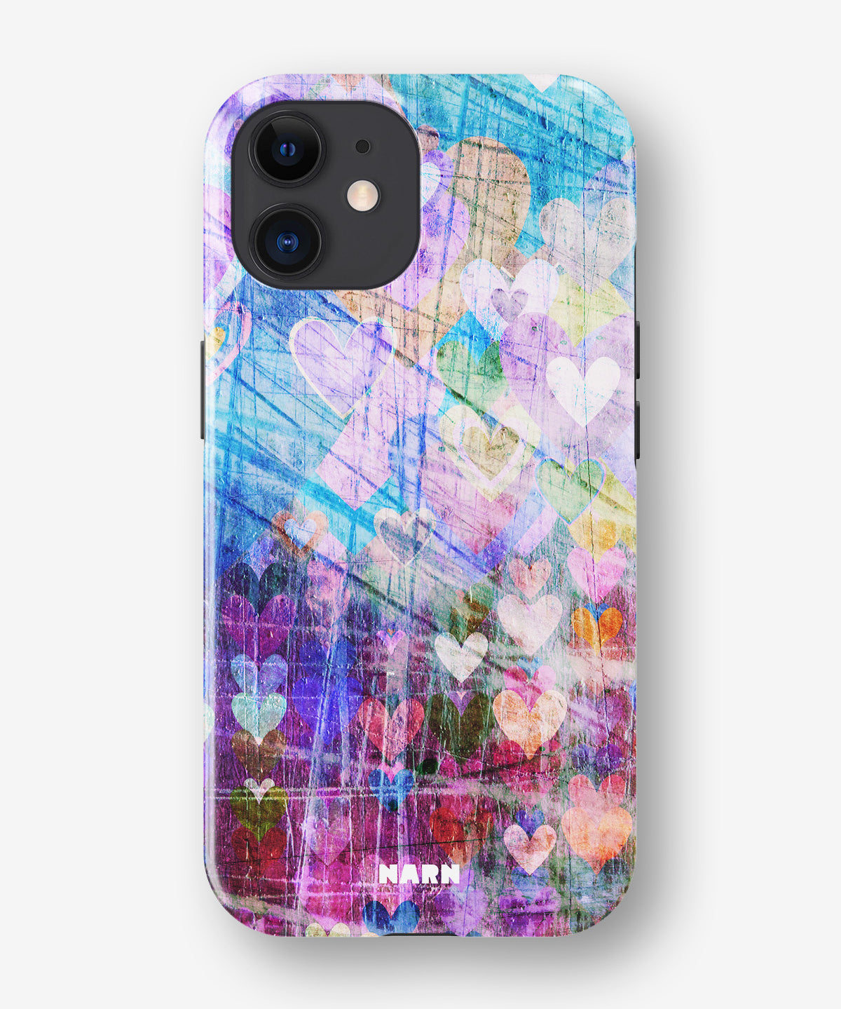 iPhone 11 Tough Case – Purple Hearts - View 1