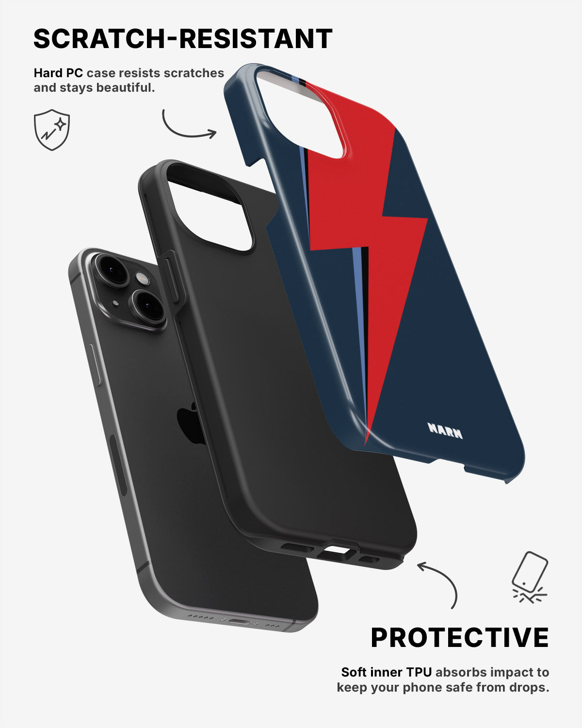 iPhone 11 Tough Case – Blue Bowie - View 2
