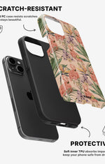 iPhone 11 Tough Case – Flamingos & Flowers - View 2