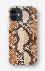 iPhone 12 / iPhone 12 Pro Tough Case – Brown Snakeskin - View 1