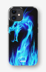 iPhone 12 / iPhone 12 Pro Tough Case – Blue Flames Dragon - View 1