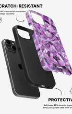 iPhone 12 / iPhone 12 Pro Tough Case – Lavender Crystals - View 2