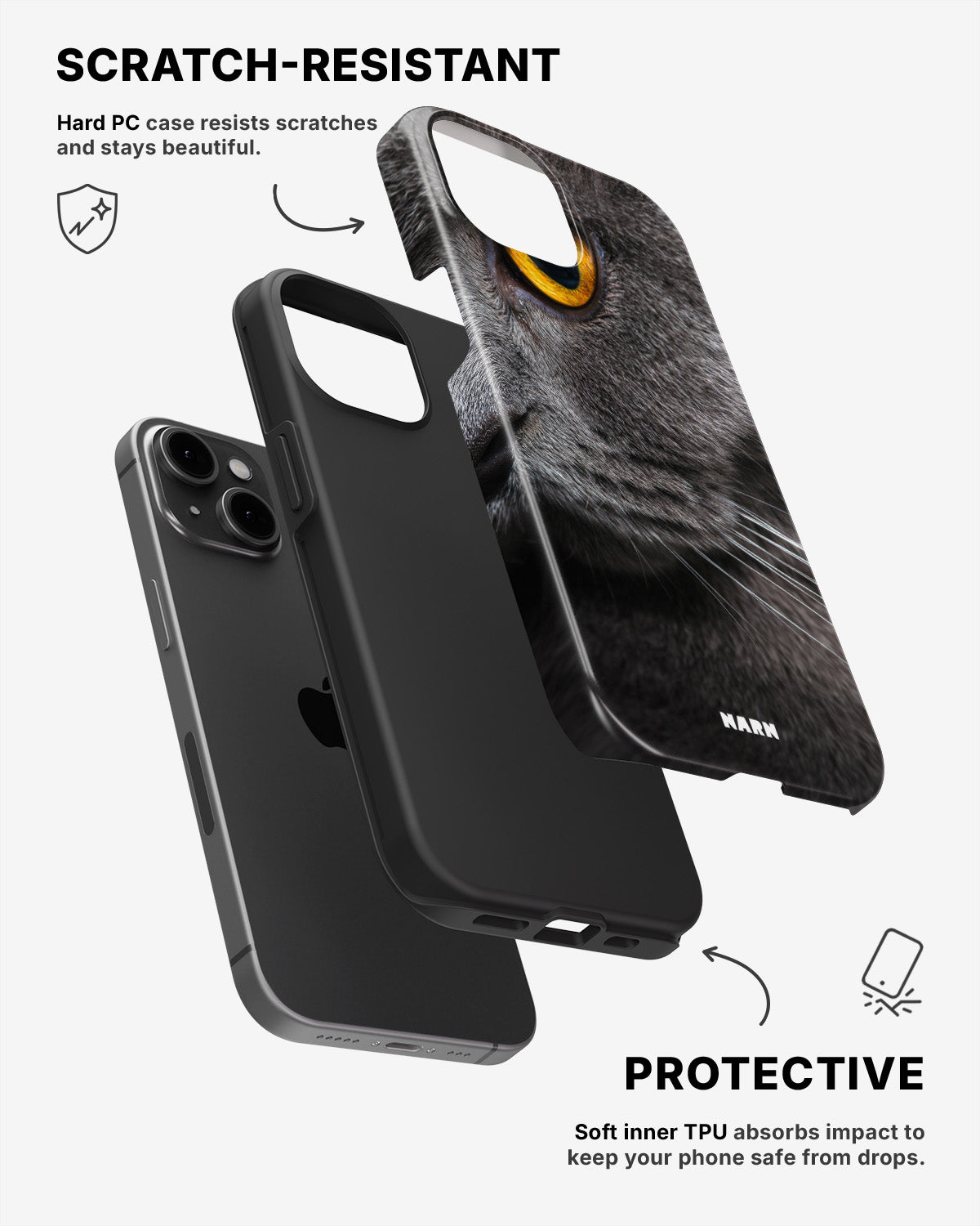 iPhone 12 / iPhone 12 Pro Tough Case – Cat's Eye - View 2