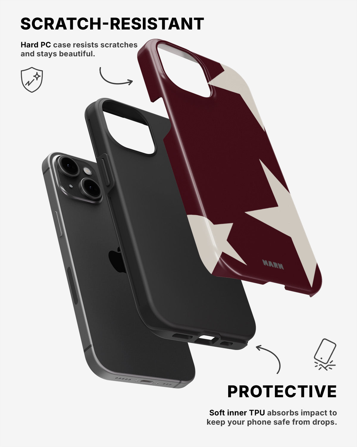 iPhone 12 / iPhone 12 Pro Tough Case – Rouge Star - View 2