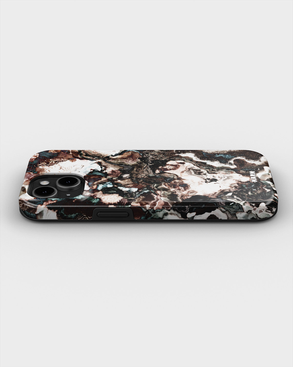 iPhone 12 / iPhone 12 Pro Tough Case – Marble Brown - View 3