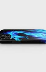 iPhone 12 / iPhone 12 Pro Tough Case – Blue Flames Dragon - View 3