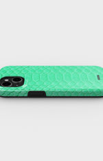 iPhone 12 / iPhone 12 Pro Tough Case – Turquoise Snake - View 3