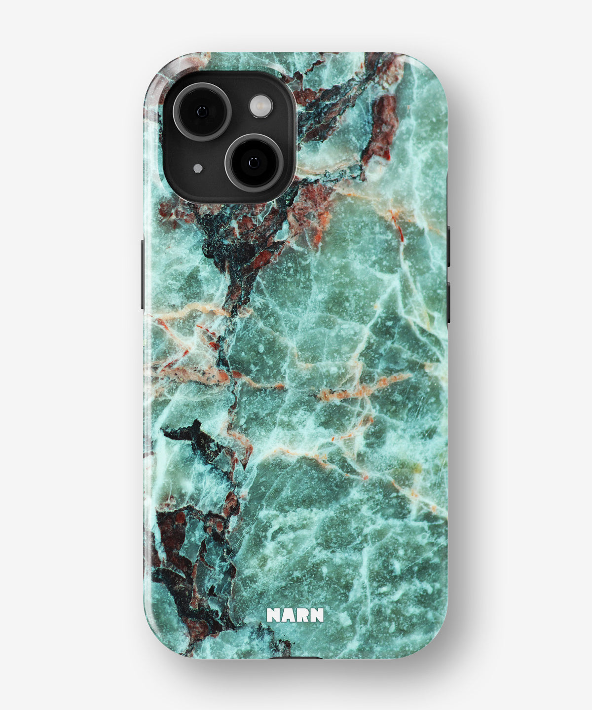 iPhone 13 Tough Case – Green Marble - View 1