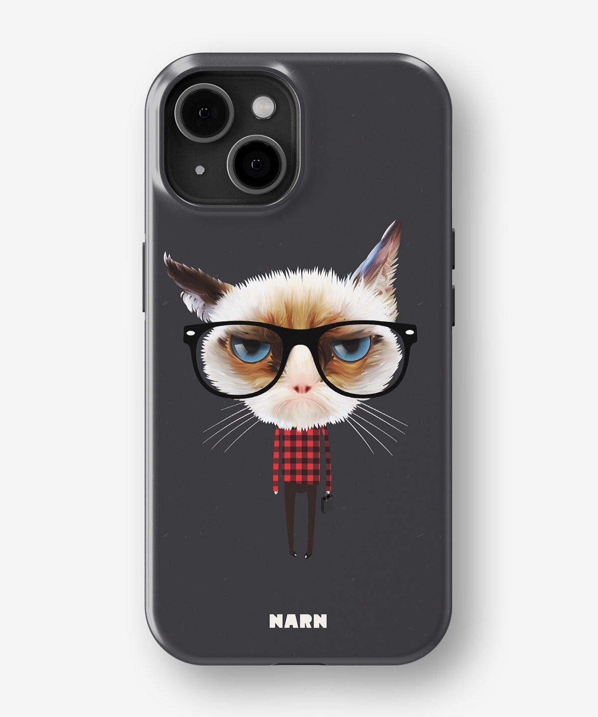 iPhone 13 Tough Case – Hipster Cat - View 1