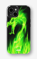 iPhone 13 Tough Case – Green Flames Dragon - View 1