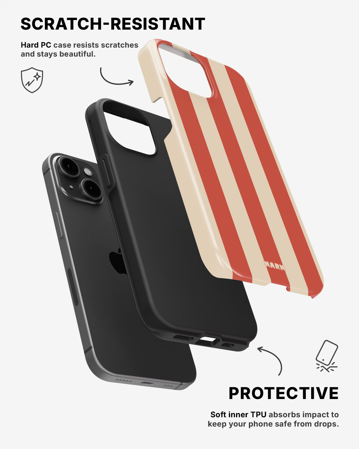 iPhone 13 Tough Case – Sunset Stripes - View 2