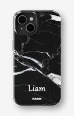 iPhone 13 Mini Tough Case – Custom - Black Marble - View 1