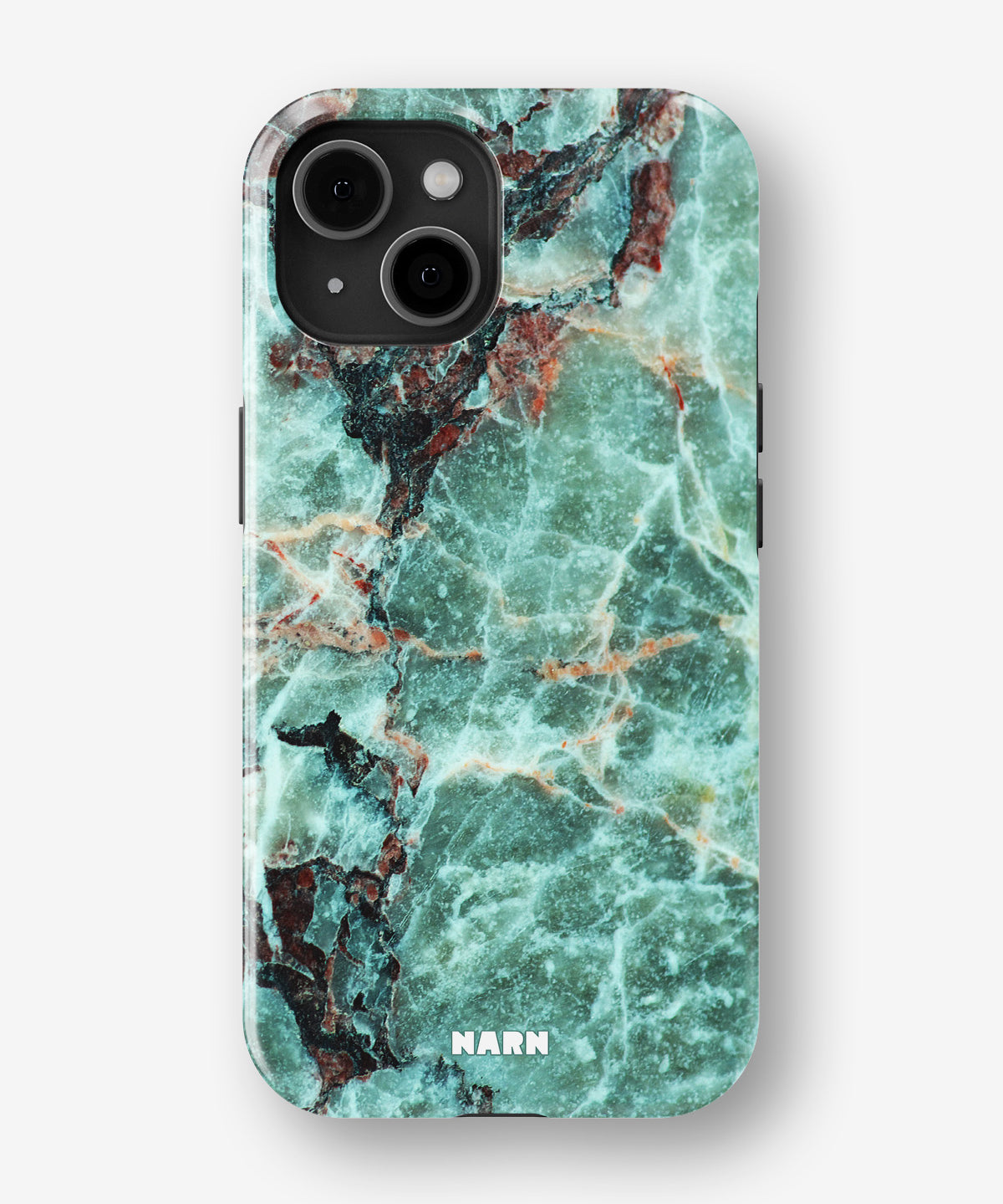 iPhone 13 Mini Tough Case – Green Marble - View 1