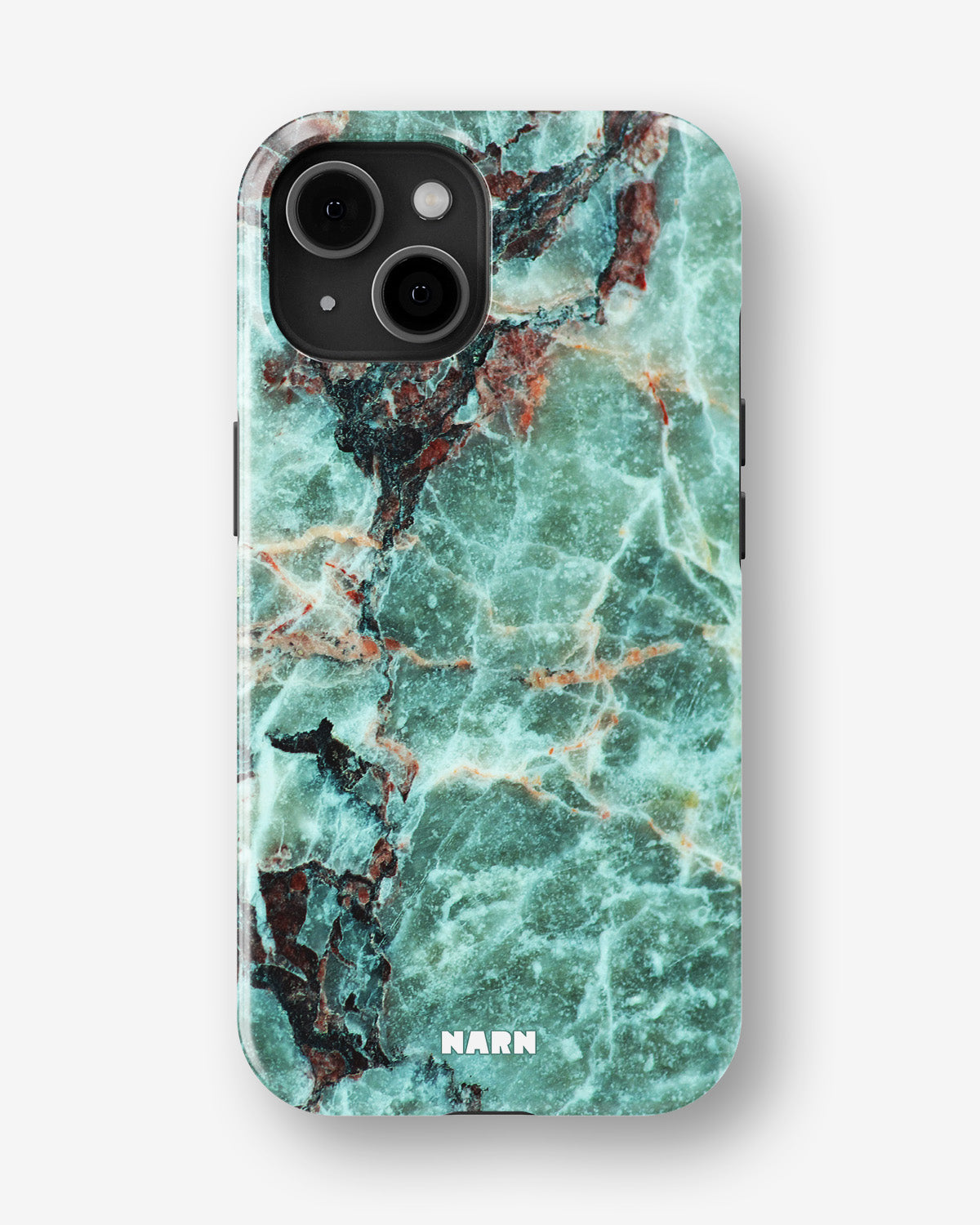 iPhone 13 Mini Tough Case – Green Marble - View 1