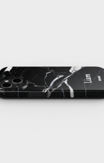 iPhone 13 Mini Tough Case – Custom - Black Marble - View 3