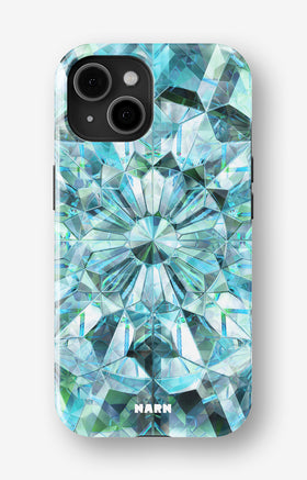 iPhone 15 Tough Case – Green Crystals - View 1