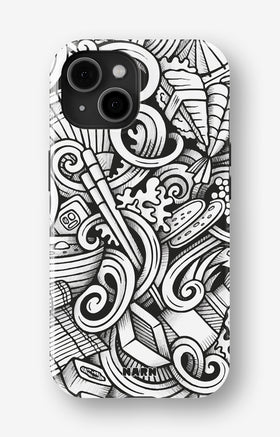 iPhone 15 Tough Case – Japanese Pattern - View 1