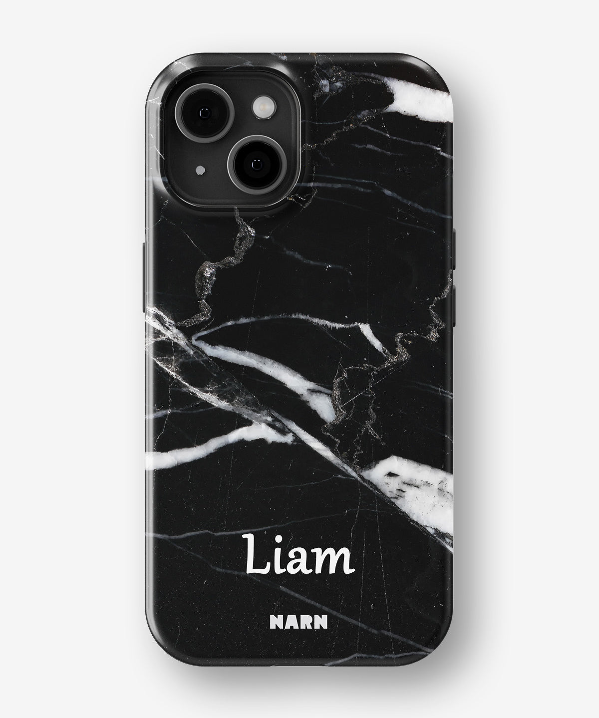 iPhone 15 Tough Case – Custom - Black Marble - View 1