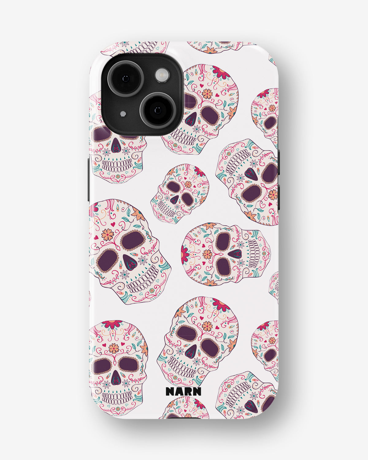 iPhone 15 Tough Case – Calavera Skulls - View 1
