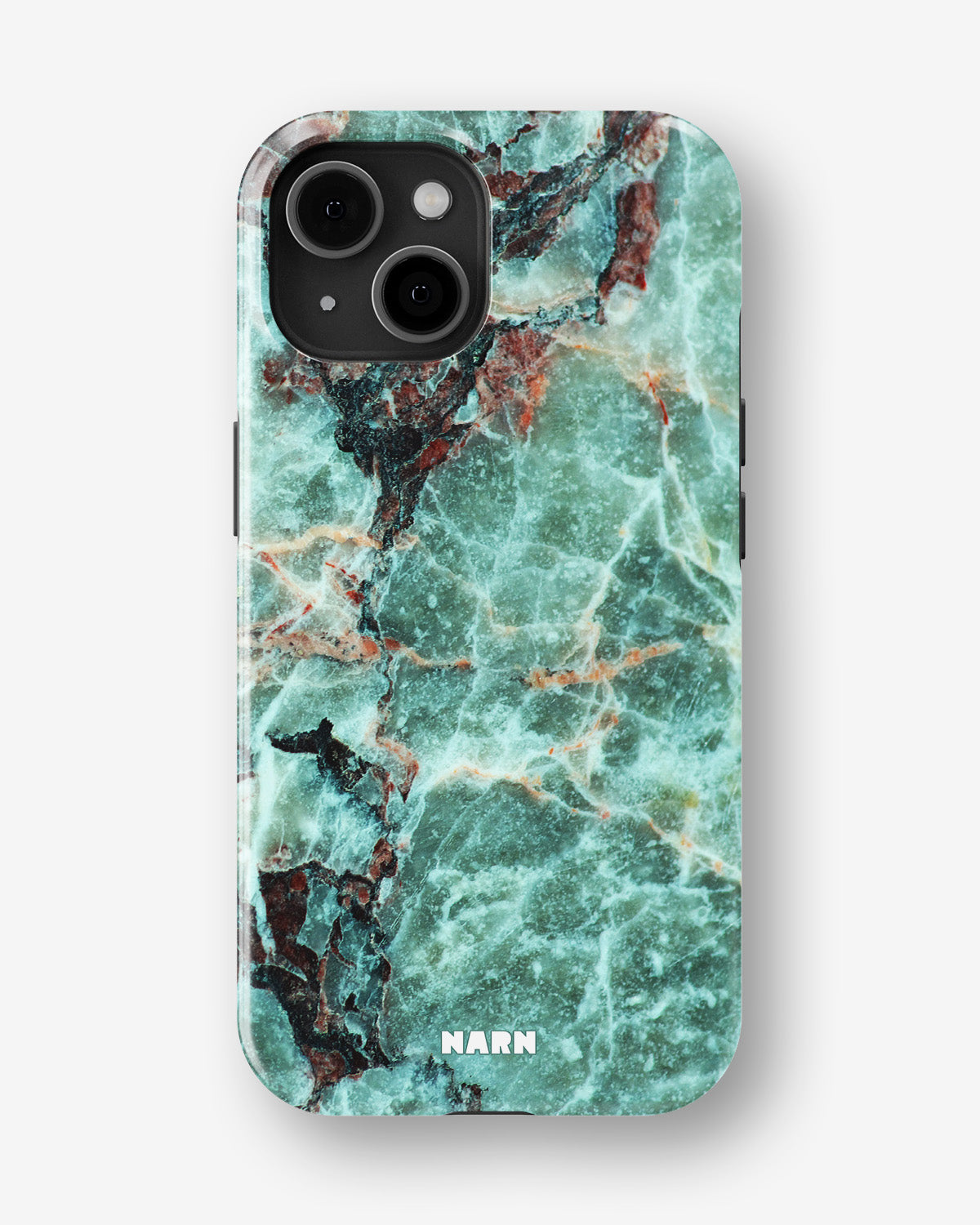 iPhone 15 Tough Case – Green Marble - View 1