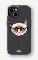 iPhone 15 Tough Case – Hipster Cat - View 1