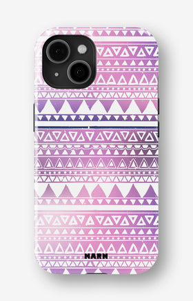 iPhone 15 Tough Case – Purple Aztec - View 1