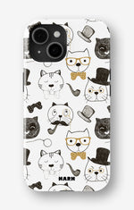 iPhone 15 Tough Case – Cartoon Cats - View 1