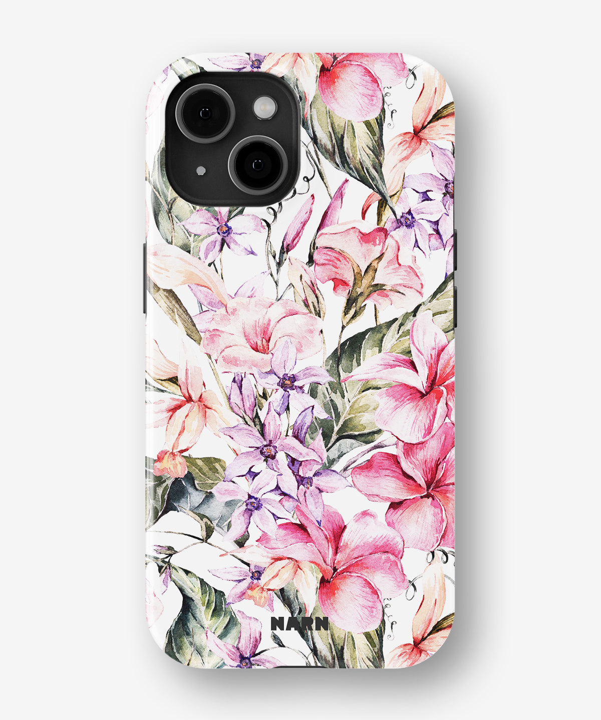 iPhone 15 Tough Case – Watercolor Flowers - View 1