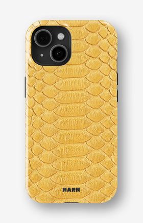 iPhone 15 Tough Case – Yellow Snake - View 1