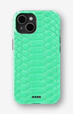 iPhone 15 Tough Case – Turquoise Snake - View 1