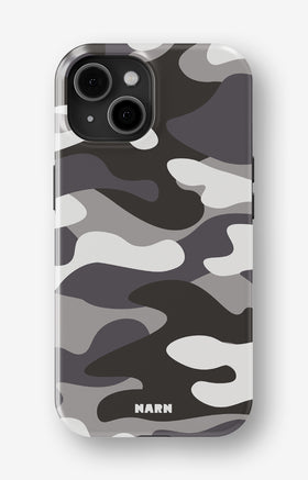 iPhone 15 Tough Case – Grey Camo - View 1