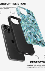 iPhone 15 Tough Case – Green Crystals - View 2