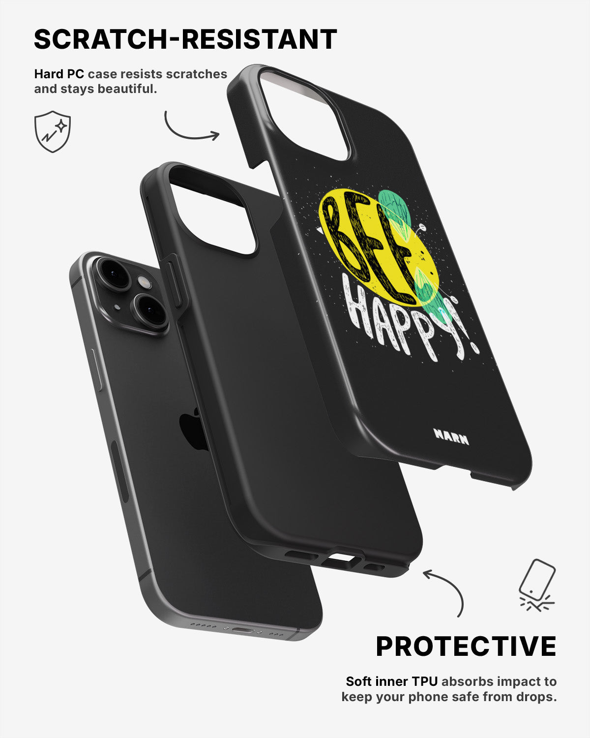 iPhone 15 Tough Case – BEE Happy - View 2