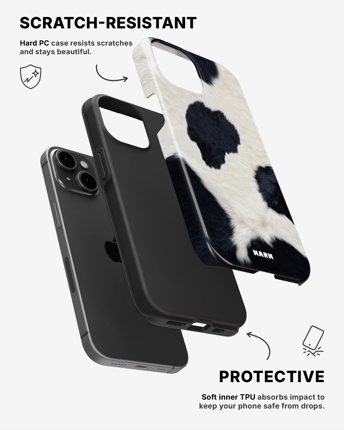 iPhone 15 Tough Case – Cow Skin - View 2