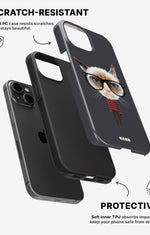 iPhone 15 Tough Case – Hipster Cat - View 2