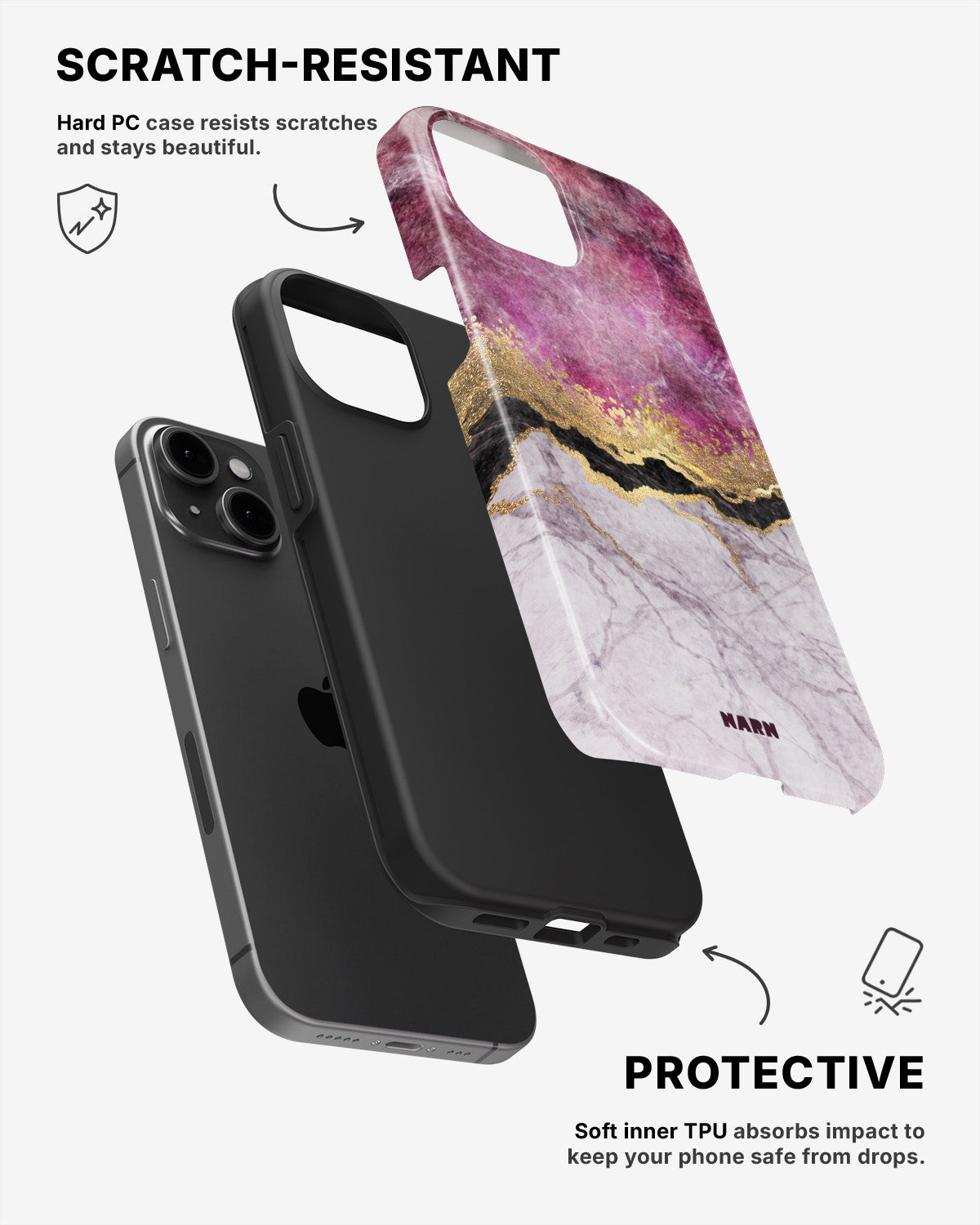 iPhone 15 Tough Case – Pink Dream - View 2