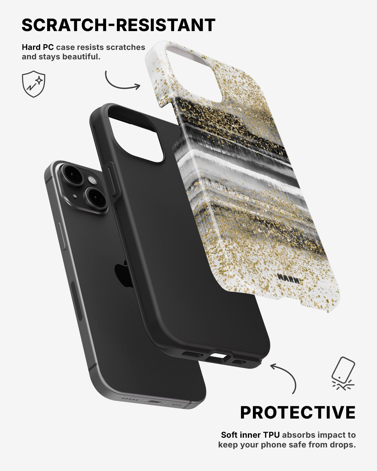 iPhone 15 Tough Case – Sparkly Tie Dye - View 2