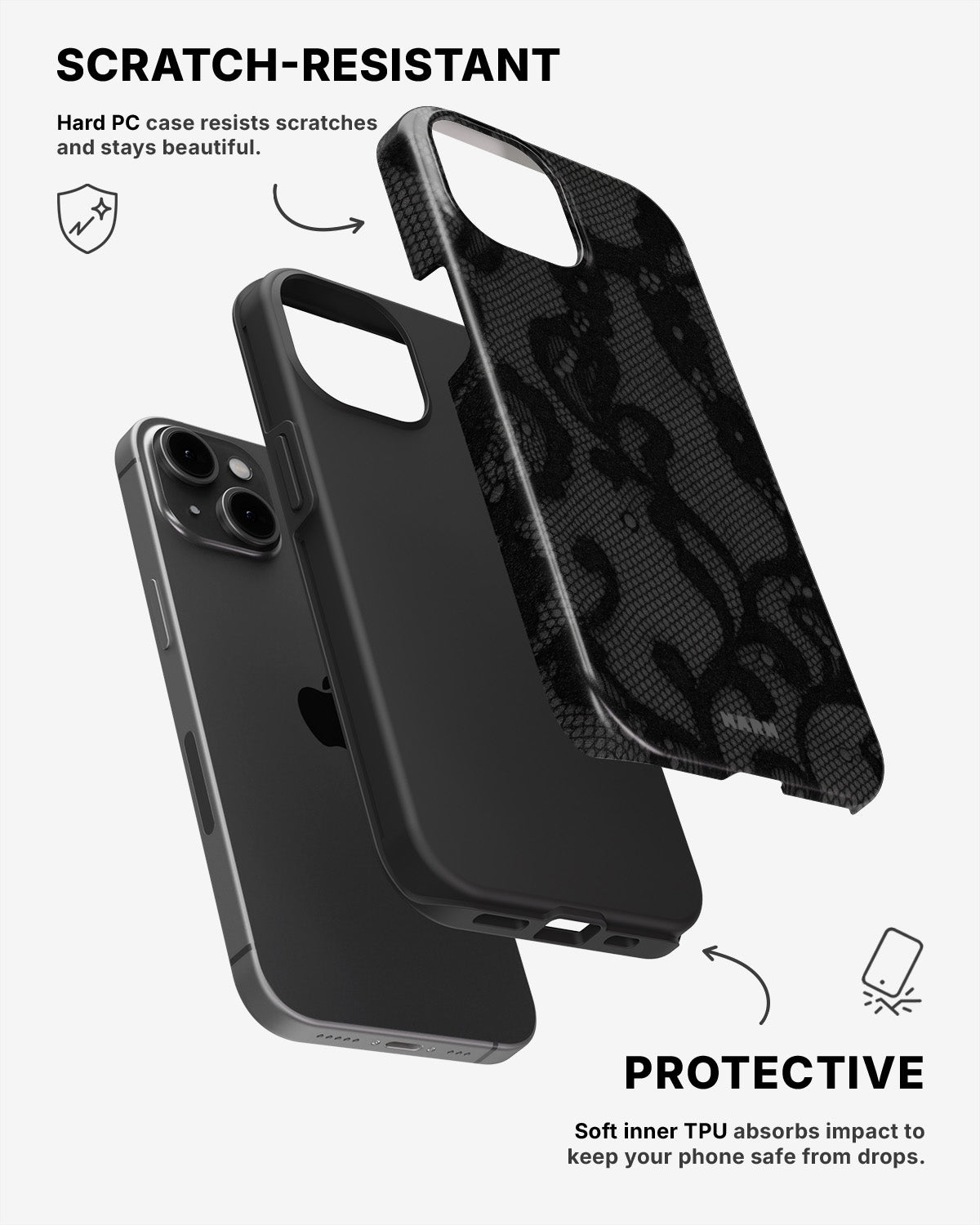 iPhone 15 Tough Case – Lace - View 2