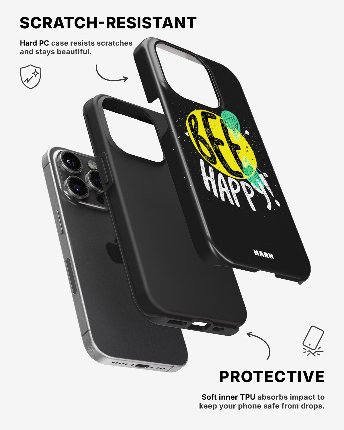 iPhone 13 Pro Tough Case – BEE Happy - View 2