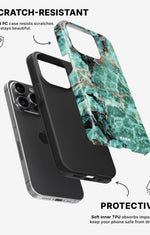 iPhone 13 Pro Tough Case – Green Marble - View 2
