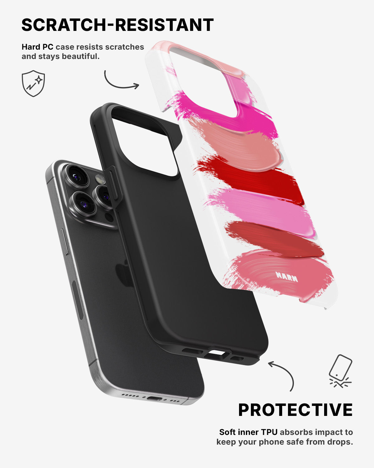 iPhone 13 Pro Tough Case – Lipstick Smears - View 2