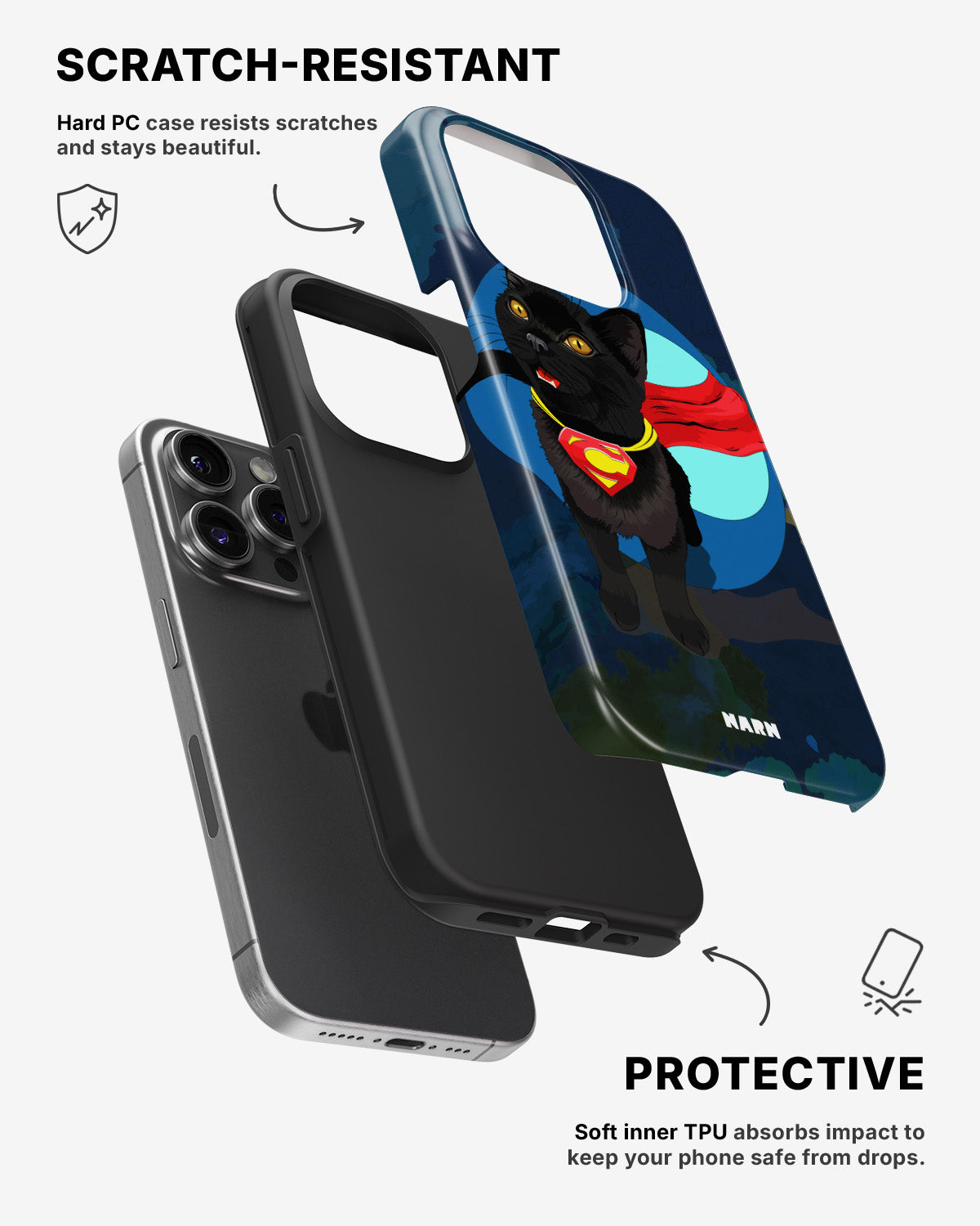 iPhone 13 Pro Tough Case – Super Cat - View 2