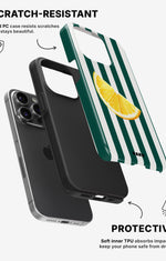 iPhone 13 Pro Tough Case – Lemon Stripes - View 2