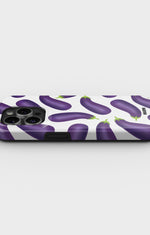 iPhone 13 Pro Tough Case – Eggplant Pattern - View 3
