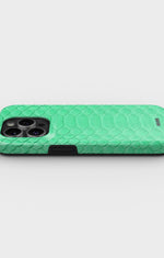 iPhone 13 Pro Tough Case – Turquoise Snake - View 3