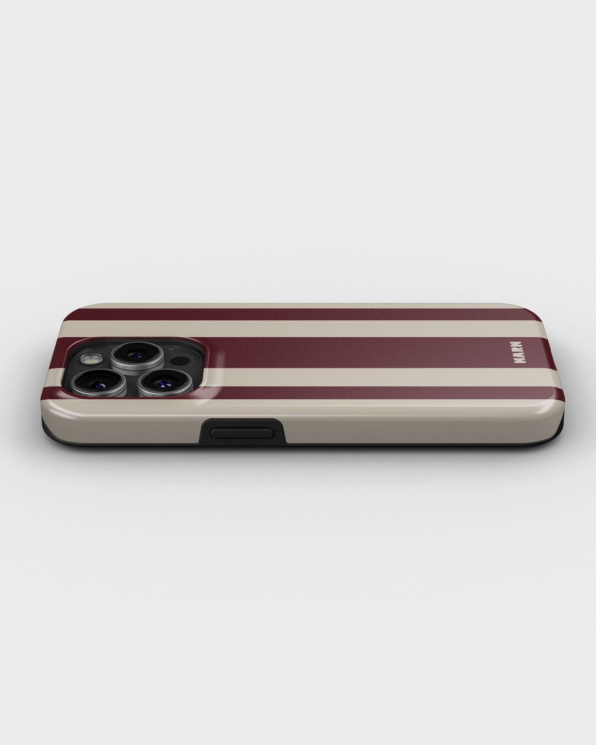 iPhone 13 Pro Tough Case – Bordeaux Stripe - View 3