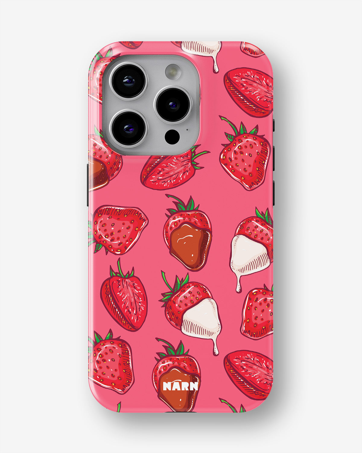 iPhone 15 Pro Tough Case – Strawberry Chocolate - View 1