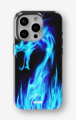 iPhone 15 Pro Tough Case – Blue Flames Dragon - View 1