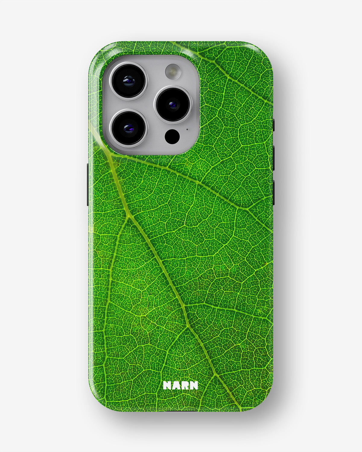 iPhone 15 Pro Tough Case – Green Leafy - View 1