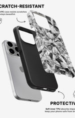 iPhone 15 Pro Tough Case – Grey Crystals - View 2